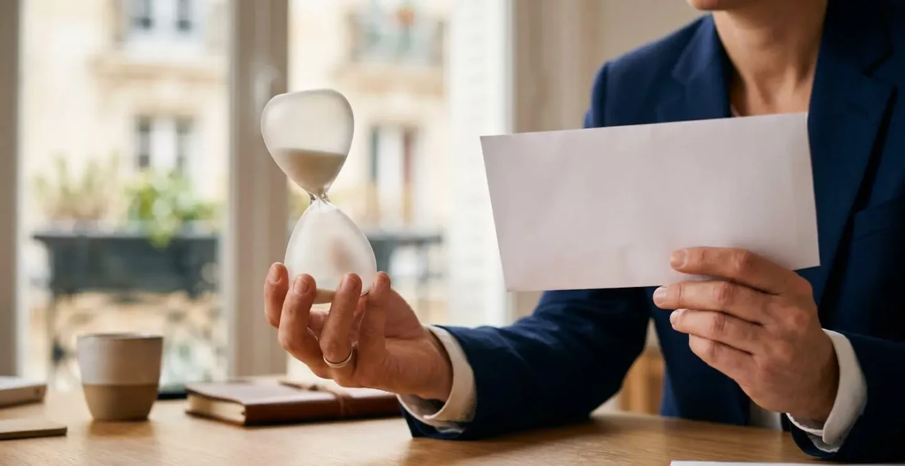 Représentation visuelle symbolique d'un choix stratégique entre deux options légales