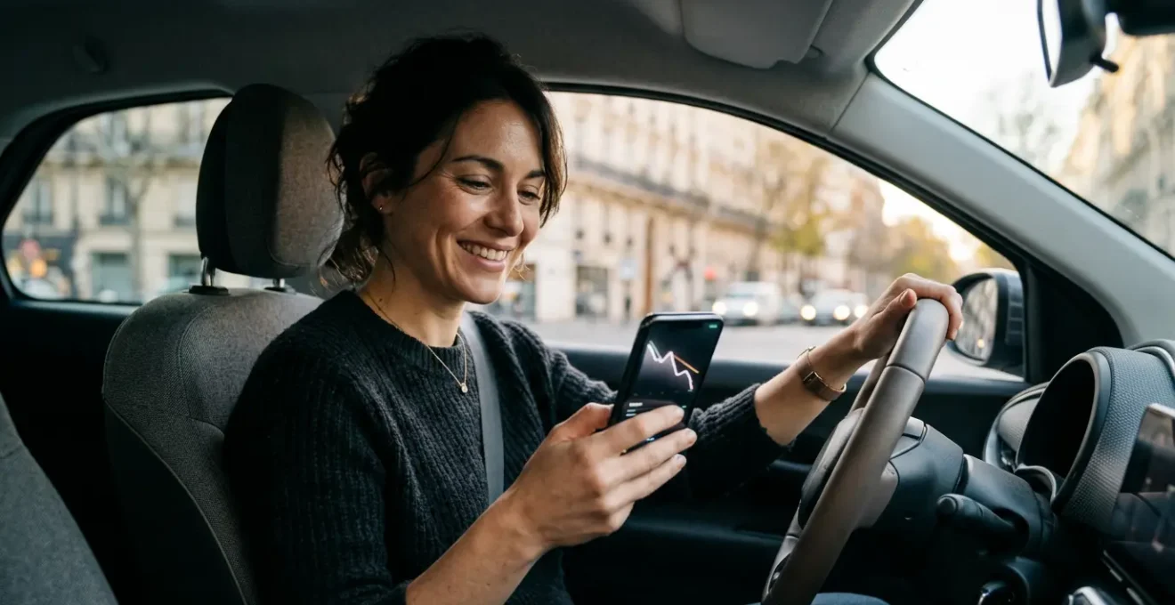 Conducteur urbain optimisant son assurance automobile au kilomètre pour réaliser des économies substantielles