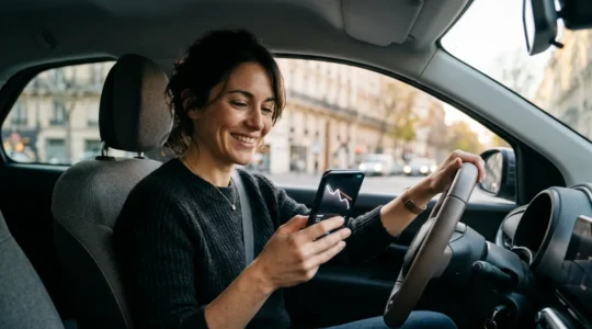 Conducteur urbain optimisant son assurance automobile au kilomètre pour réaliser des économies substantielles