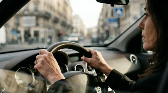 Conducteur au volant cherchant une solution d'assurance après résiliation pour malus élevé