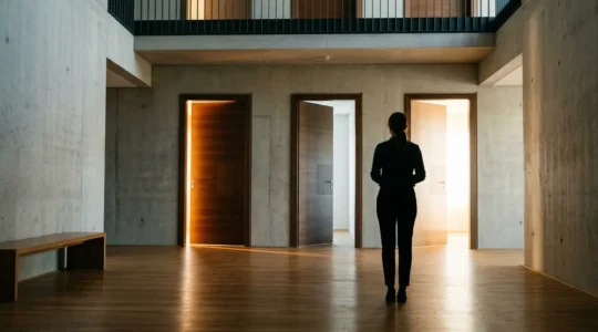 Un conducteur face à plusieurs portes symbolisant les solutions d'assurance après résiliation