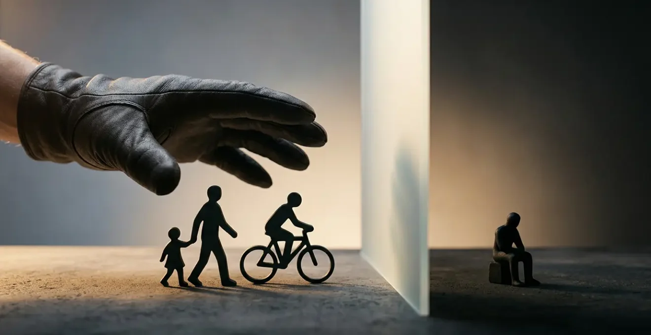 Concept visuel de la responsabilité civile en assurance automobile protégeant uniquement les victimes tierces