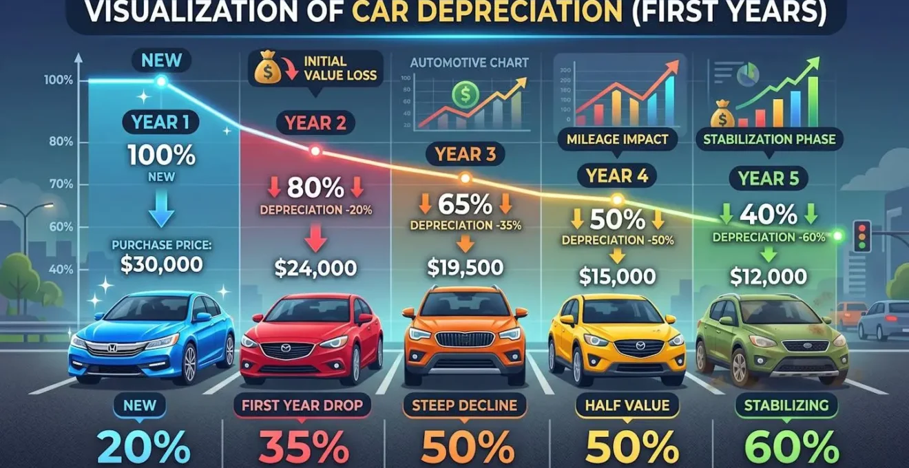 Visualisation de la décote automobile sur les premières années